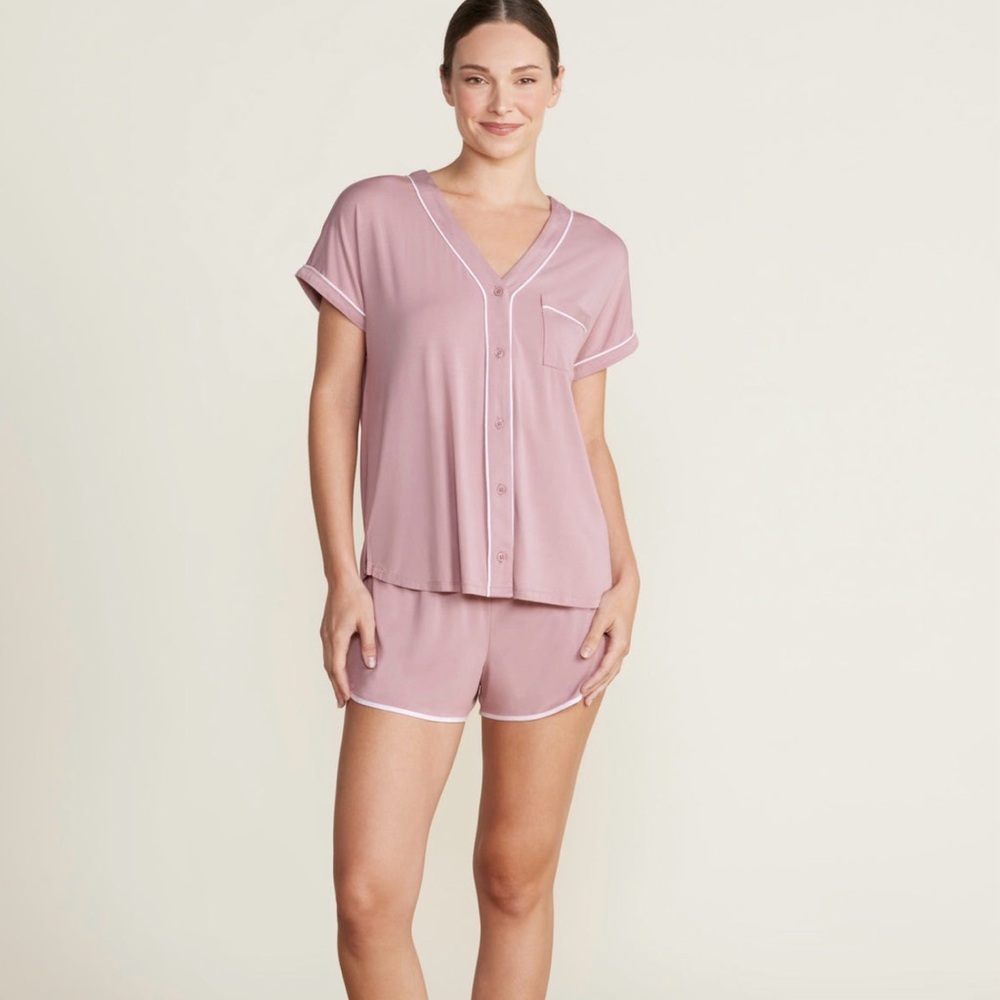 Barefoot Dreams Mauve Short Sleeve Pajama Set